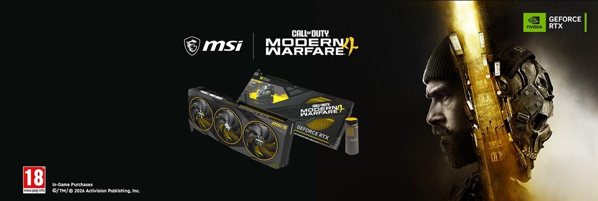 Серия видеокарт MSI GeForce RTX 5080 16G COD MW4 EDITION OC, вдохновленная игрой Call of Duty: Modern Warfare 4